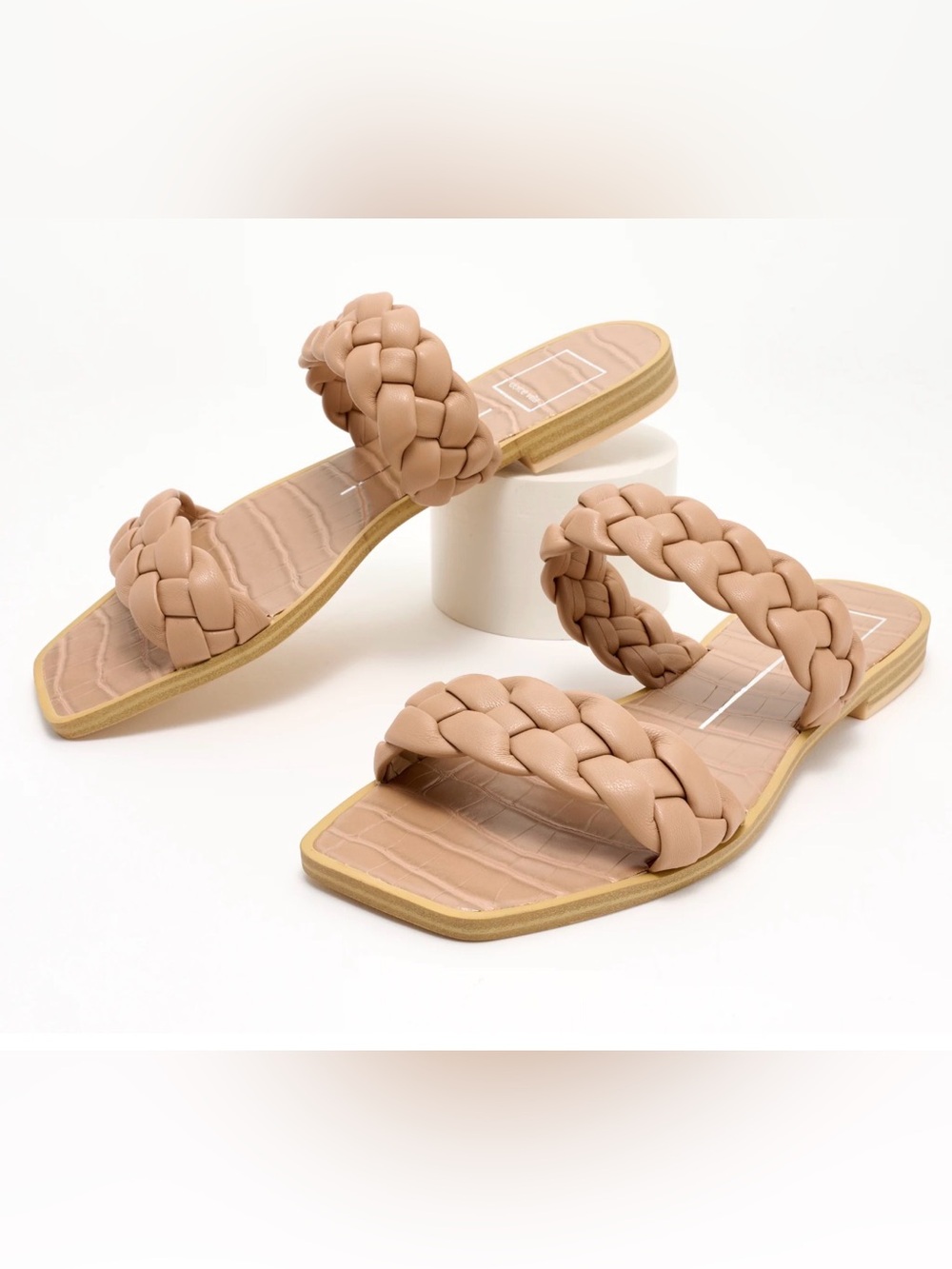 Dulce Vita Braided Double-Strap Women’s Sandals in Taupe Size 7